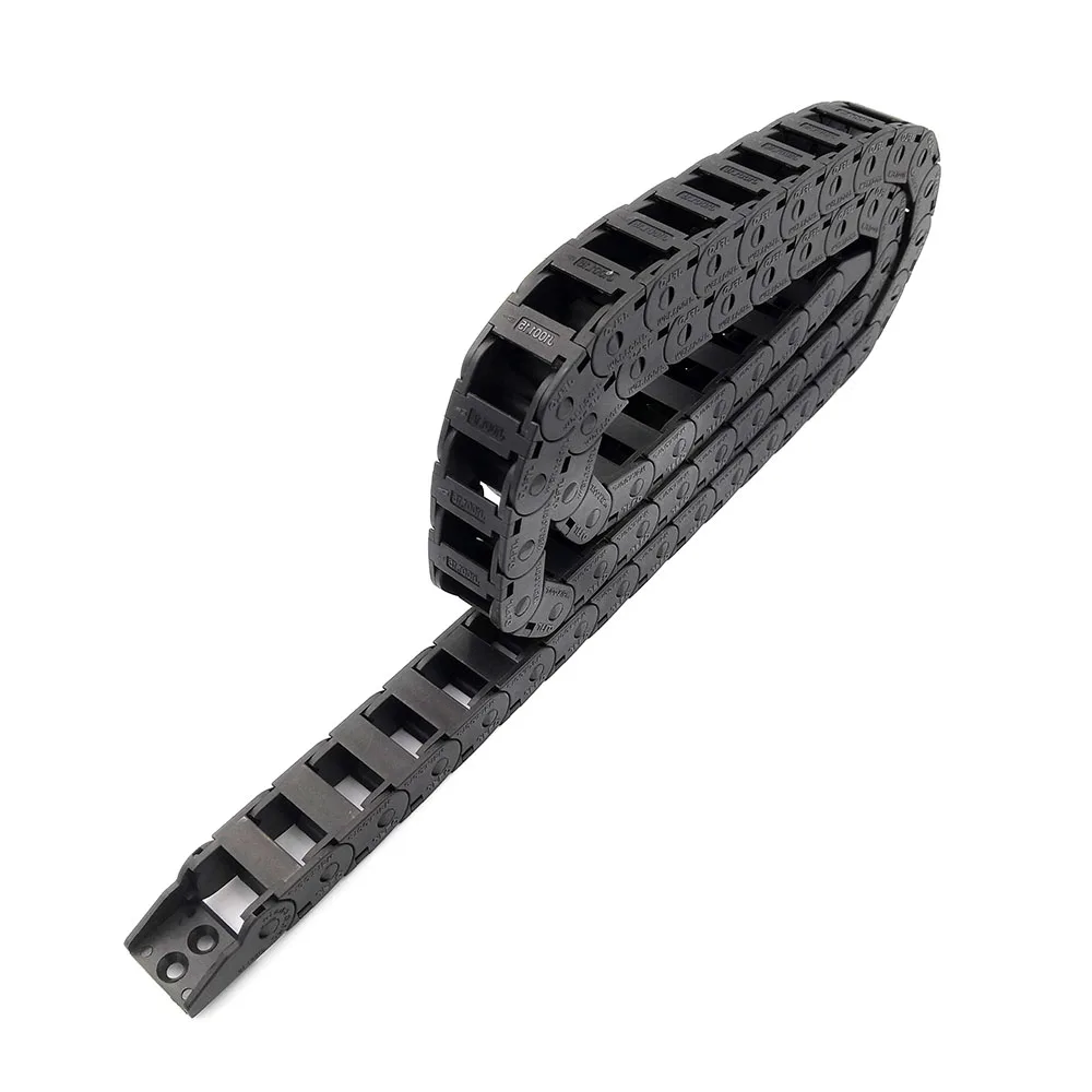 

JFLO 10x15mm 1 Meter Towline Bridge Outside Opening type Wire Carrier Cable Drag Chain With Connectors Tank chain Free shipping