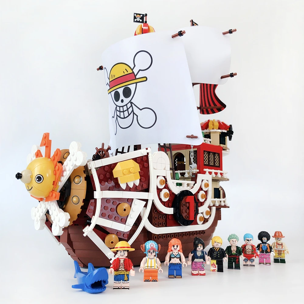 

Luxury Version 3D2Y Blocks One Piece Thousand Sunny Luffy Nami Building Block Brick Toy For Christmas New Year Gift SY6299 6298