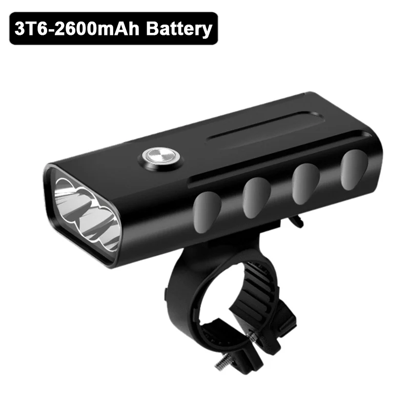 L2/T6 велосипедный светильник с подзарядкой от USB 5200 мАч Внешний аккумулятор велосипедный светильник водонепроницаемый велосипедный светодиодный налобный фонарь задний светильник на выбор - Цвет: 3T6x5hour