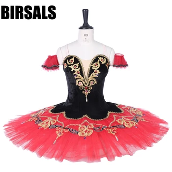 

Ballerina Classical ballet costume Adult Professional Tutus Red Black Women Don Quixote Performance Ballet Costumes Tutu BT9292