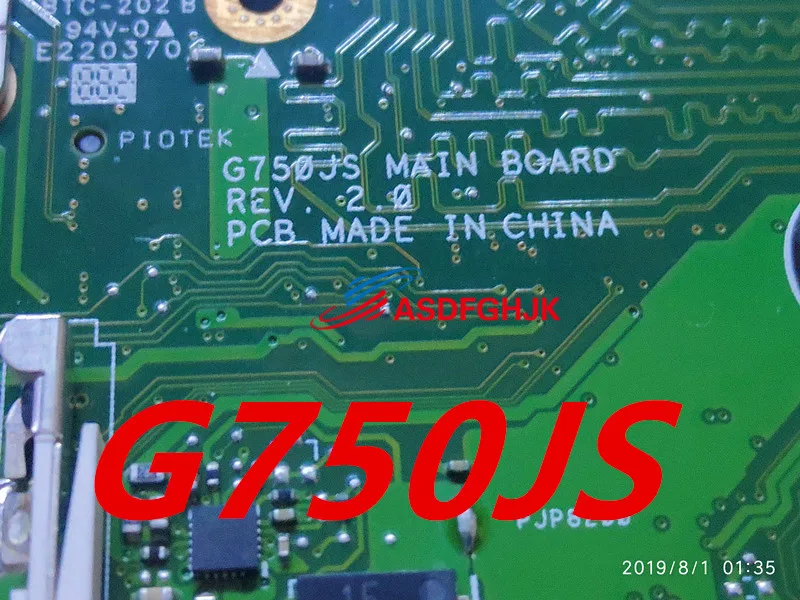 Very best  G750J Onboard I7-4710HQ i7-4700CPU mainboard For ASUS G750JZ G750J G750JS laptop motherboard 60NB04