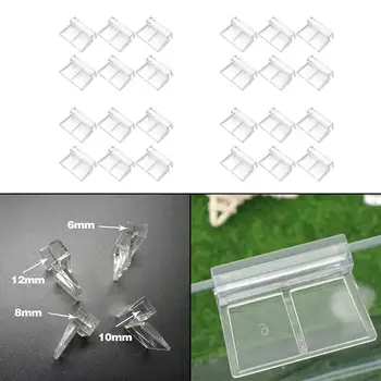 

6pcs Aquarium Tank Fish Acrylic Clips Cover Glass Support Holders Aquarium Cover Bracket Shelf