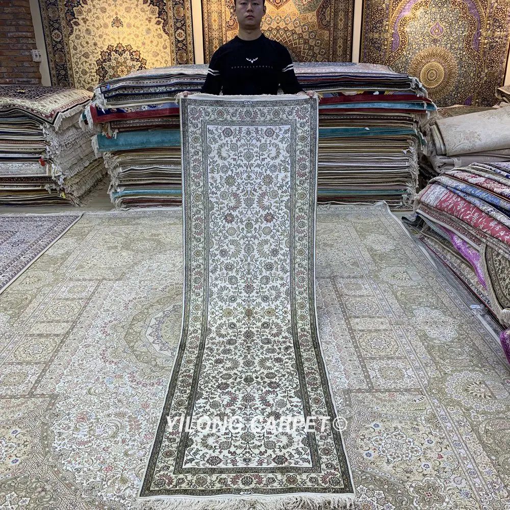 Yilong 2,5 'x8 'Восточный длинный ковер для прихожей, кухни, Шелковый персидский ковер(HF353B