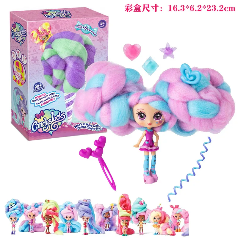 

Reissue Candylocks Sweet Treat Hobbies Dolls Accessories Marshmallow Hair Surprise Hairstyle with Scented Doll toys Style random
