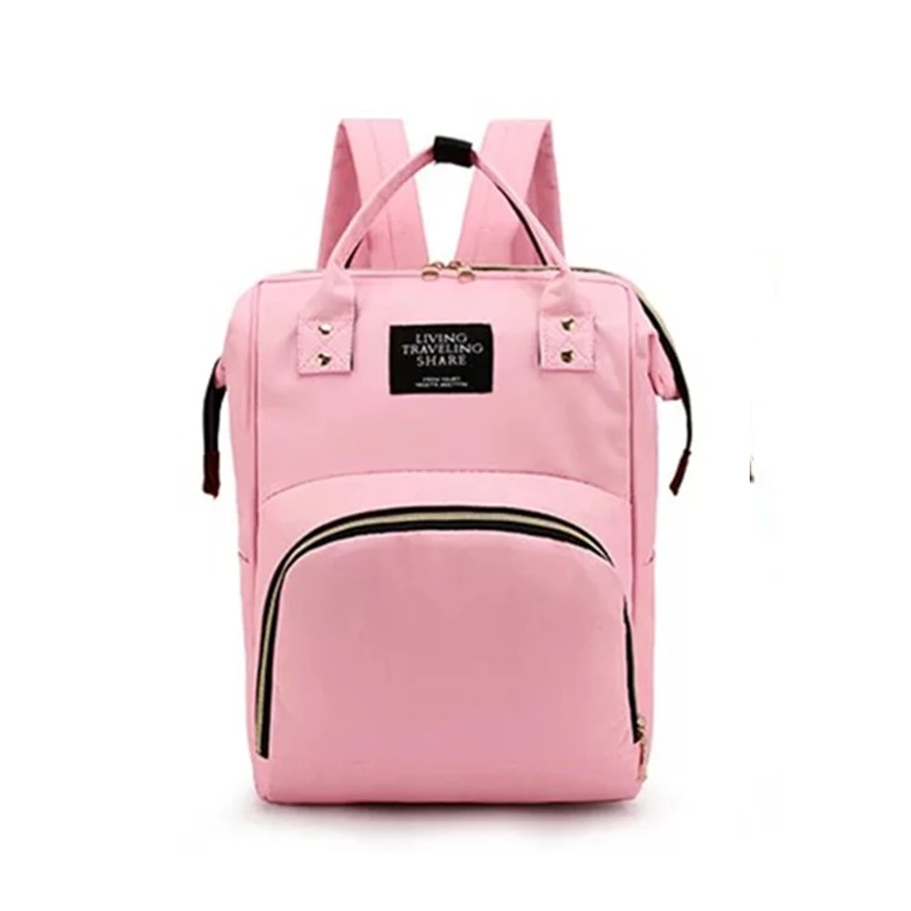 Многофункциональная Мумия для беременных подгузник сумка брендовая Большая вместительная Детская сумка рюкзак для путешествий дизайнерская сумка для ухода за ребенком - Цвет: light pink