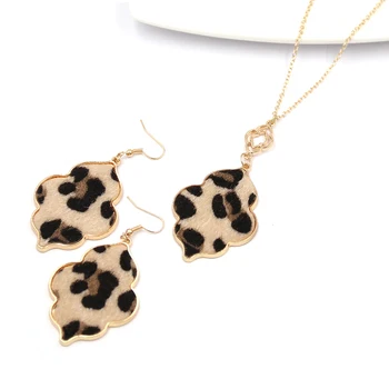 

Leopard Gourd Shape Dangle Earrings Colorful Sequin Hexagon Drop Earrings