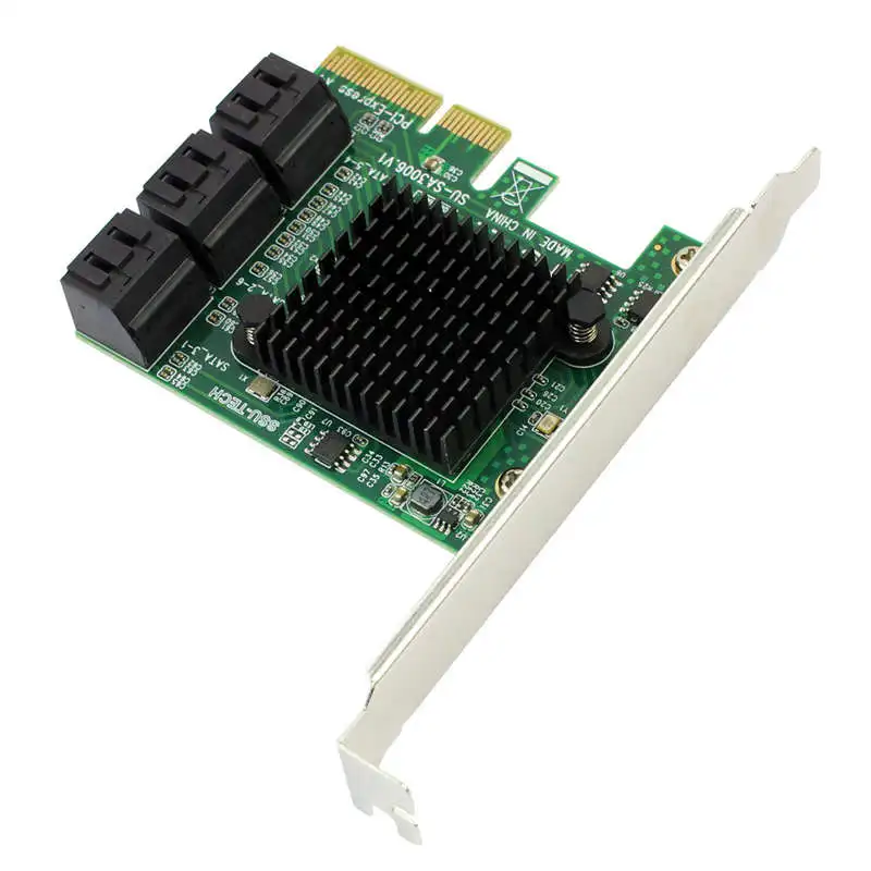 

Pcie To Sata Card Pci-E Adapter Pci Express To Sata3.0 Expansion Card 4 Port Sata Iii 6G For Ssd Hdd Ipfs Mining