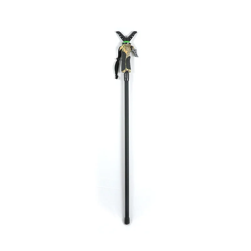 One Handle Control Telescopic Shooting Stick Adjustable Height V Shaped Rotating Yoke Trigger Monopod Professional Hunting Stick