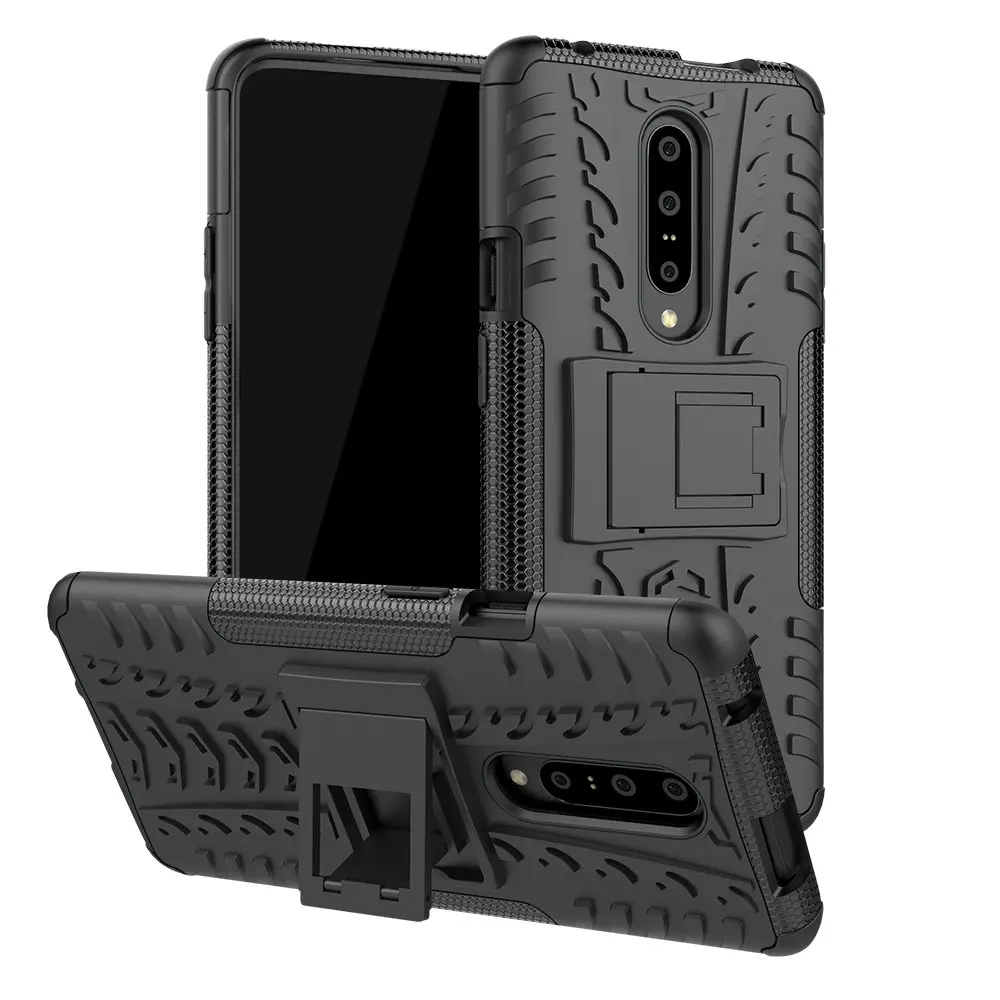 cellphone pouch Defender Stand TPU PC Shockproof Protective Silicone Plastic Armor Hard Cover Phone Case For One Plus 8T 8 6 5T 6T 7 7T Pro Nord mobile flip cover