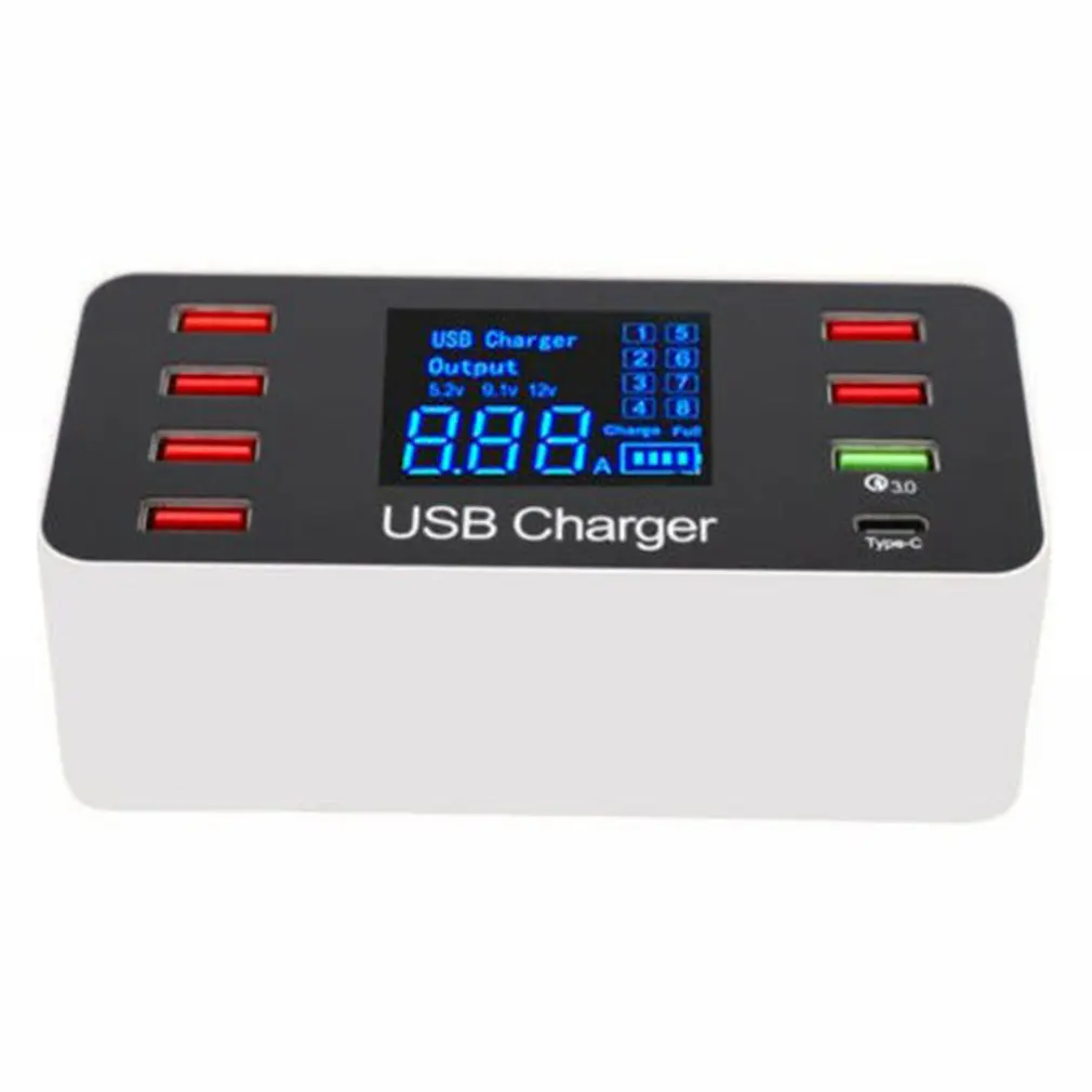 

New USB 3.0 Car Charger A11 Car Charger Multi-Port USB Adapter Desktop Wall Charger 8 Ports Universal