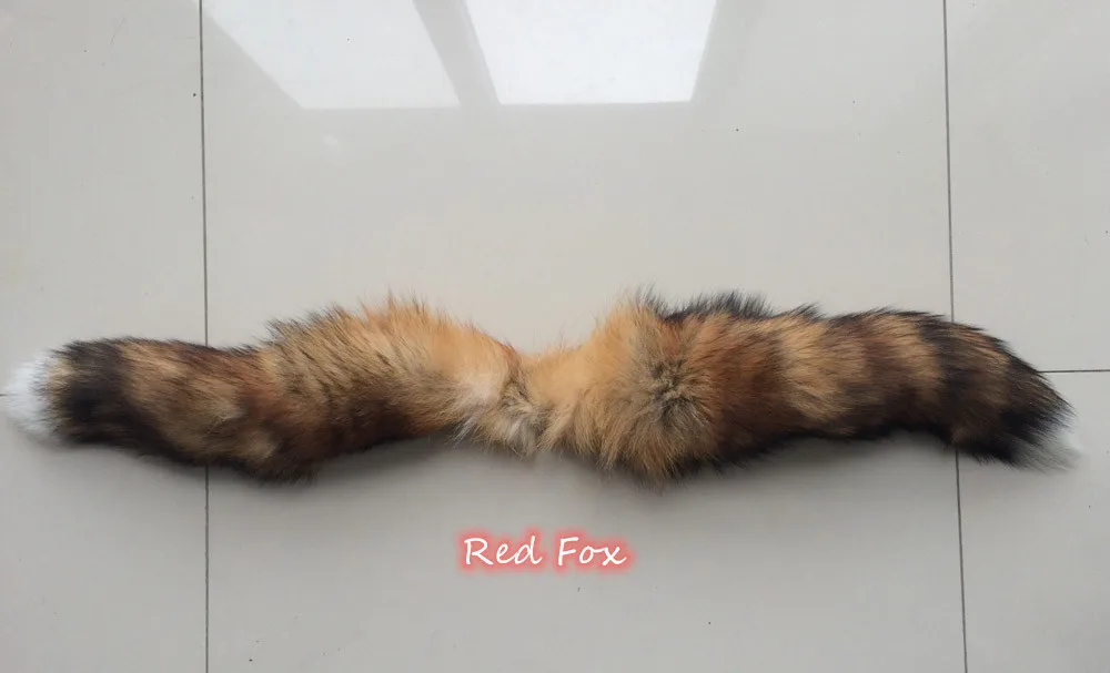 Red Fox Настоящий шарф из натурального Лисьего меха, шаль, шарфы - Цвет: Red Fox