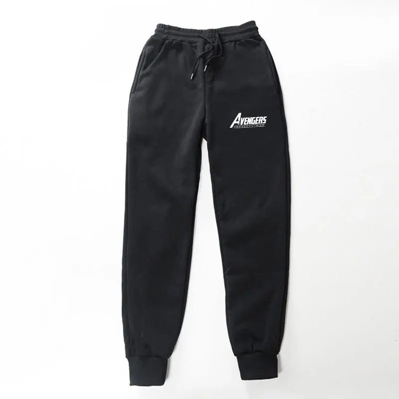 Новейшие высококачественные штаны с принтом «Союз Мстителей», Мужские штаны для бега в стиле хип-хоп, уличный стиль, спортивные повседневные штаны для мальчиков - Цвет: Black WK385