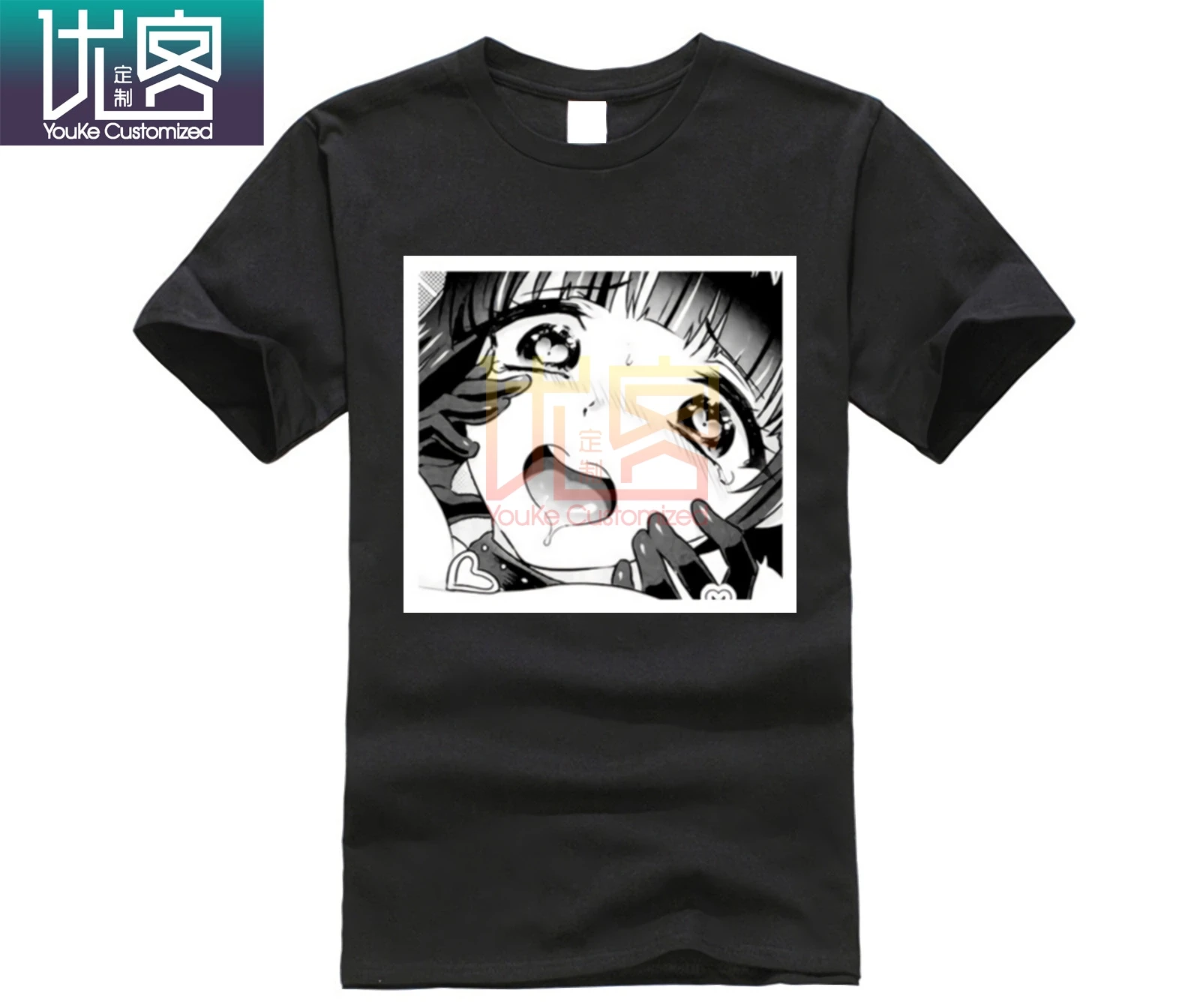 Lewd аниме Ecchi Hentai Otaku Waifu японская черная темно-синяя футболка S-6XL | Мужская одежда