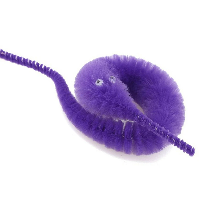 purple 6 шт. пушистый твист червь шевелиться морской конь мягкая игрушка подарок для детей Дети FJ88 - Цвет: purple