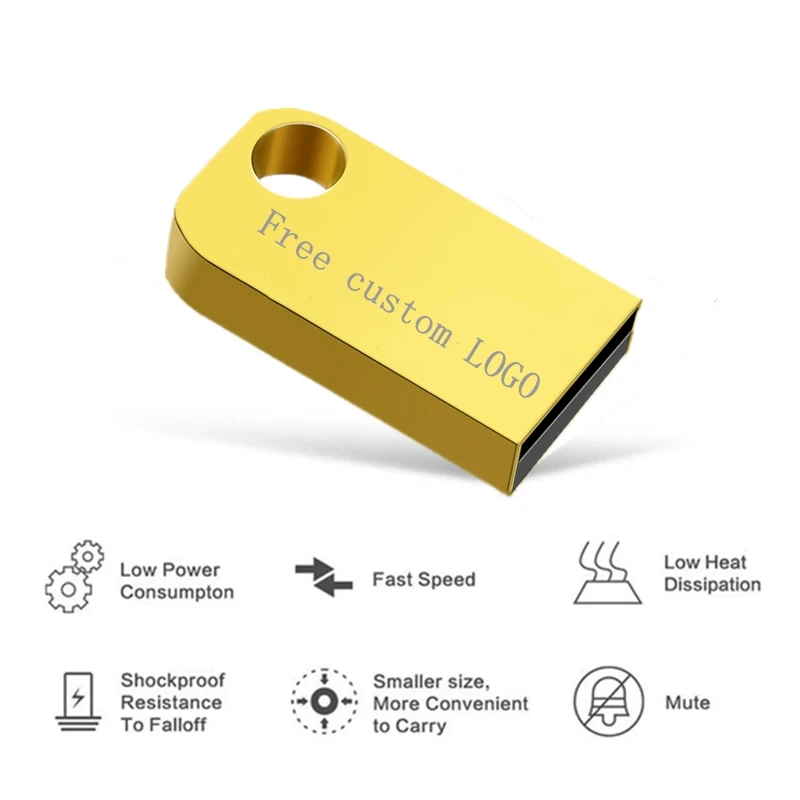 Waterproof flash disk USB memory stick 64gb Metal USB Flash Drive 32gb 128gb Pendrive 16gb pen drive 8gb u disk Free custom LOGO (8)