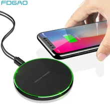 FDGAO 10 Вт Qi Беспроводное зарядное устройство для iPhone X Xs MAX XR 8 plus USB быстрое зарядное устройство беспроводной зарядный коврик для samsung S8 S9 Note 9 8