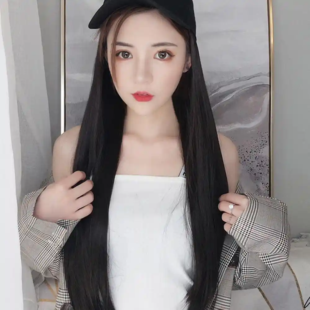 long hair ball cap