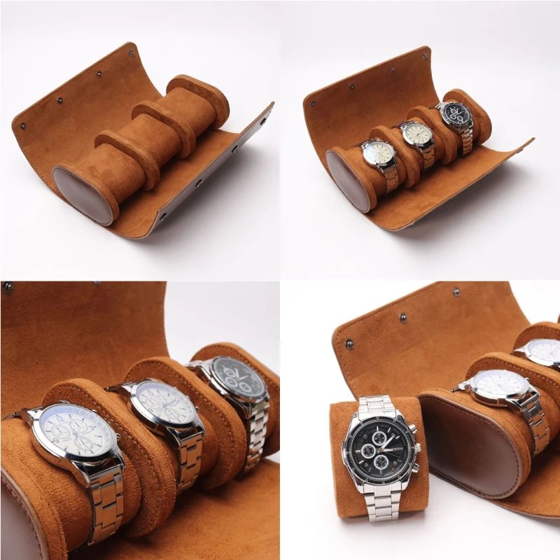 3 Slots Watch Roll Travel Case Chic Portable Vintage Leather Display Watch  Storage Box With Slid In Out Watch Organizers 2 Color - Watch Boxes -  AliExpress