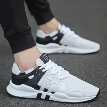 

2019 new spring men's sports shoes summer breathable white tide shoes mesh trend wild white shoes