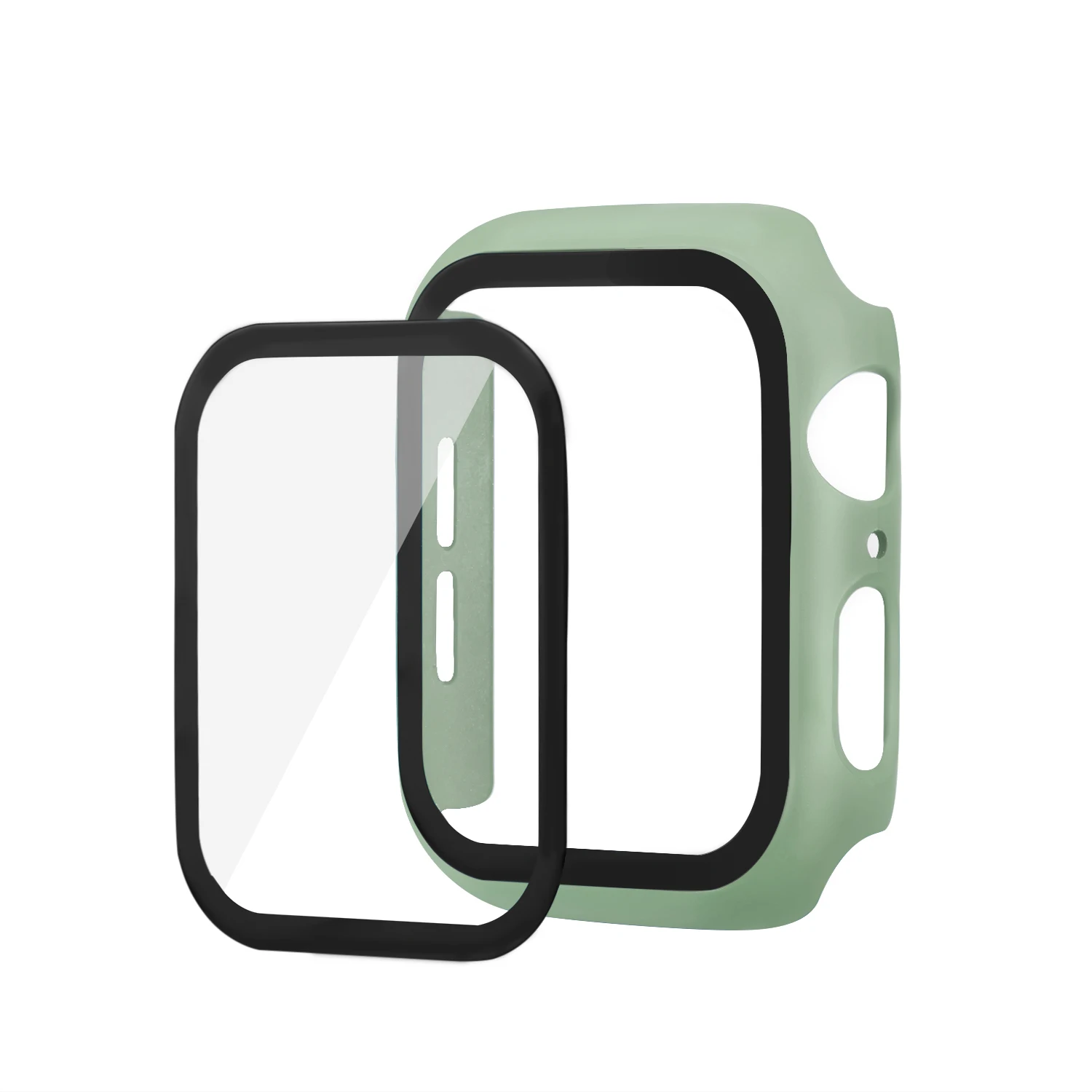 Mint Green Часы Защитный чехол Крышка для наручных часов Apple Watch 38/42/40/44 мм закаленное защитная пленка на Стекло Экран протектор для наручных часов iWatch серии 5 4 3 2 1 - Цвет: Mint Green