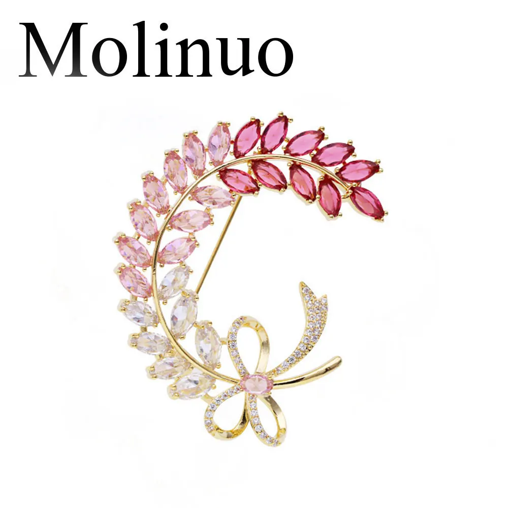 Korea hot sale high-end bow brooch female personality petal wild temperament coat buckle pin accessories |