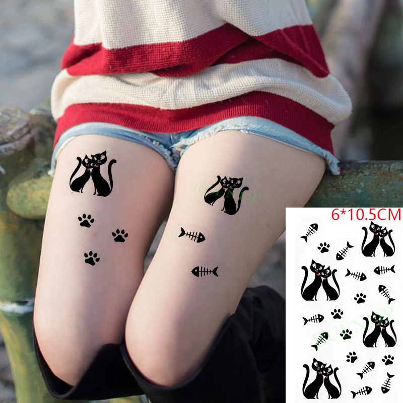 French Bulldog Dog Paw Prints Fun Text Water Resistant Temporary Tattoo Set  Fake Body Art Collection  Dark Blue  Walmartcom