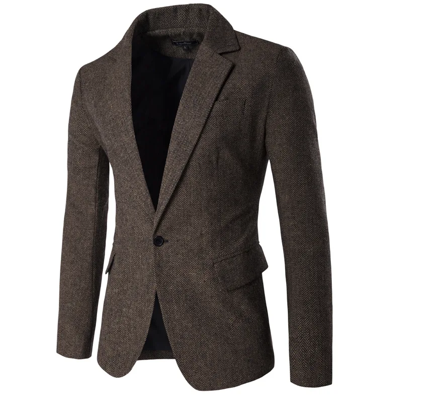 

Spring And Autumn MEN'S Coat Ren Zi Ni Fabric Suit Korean-style Fashion Casual Version Of Jane Suit Jacket 9283