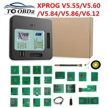 Новейший X Prog-M Xprog m V5.55 V5.60 V5.84 V5.86 V6.12 ECU чип программист тюнинга X Prog M Box 5,55 XPROG-M без usb-ключа
