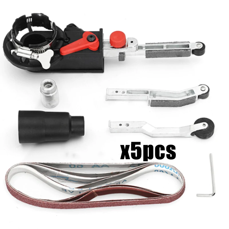 

3 *working Arms+1*sand Head+60/320/600/240/180Grit Belts Sander Belt Adapter For 4-Inch Electric Angle Grinders With M10 Threade