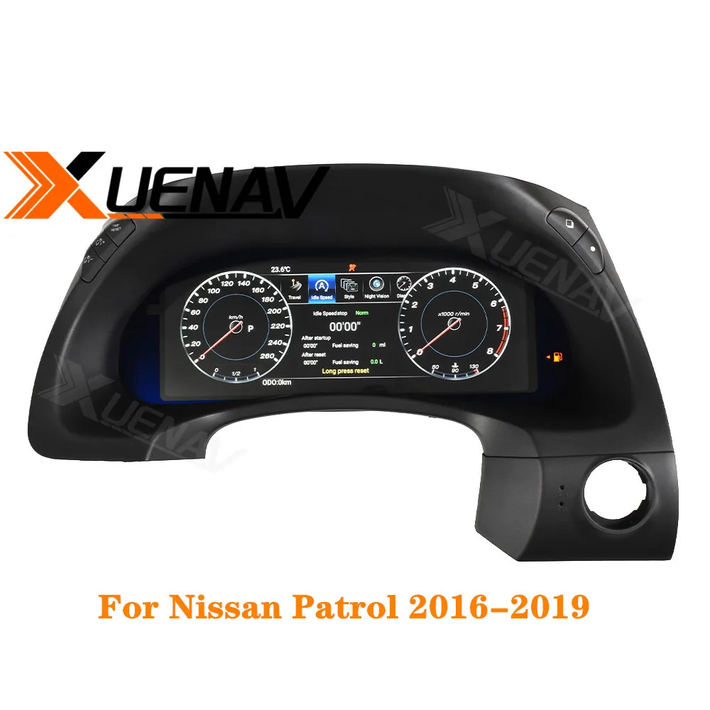 

Car video Multimedia player For Nissan Patrol 2016-2019 Car LCD Meter instrument dashboard screen Car GPS Navigation For Nissan