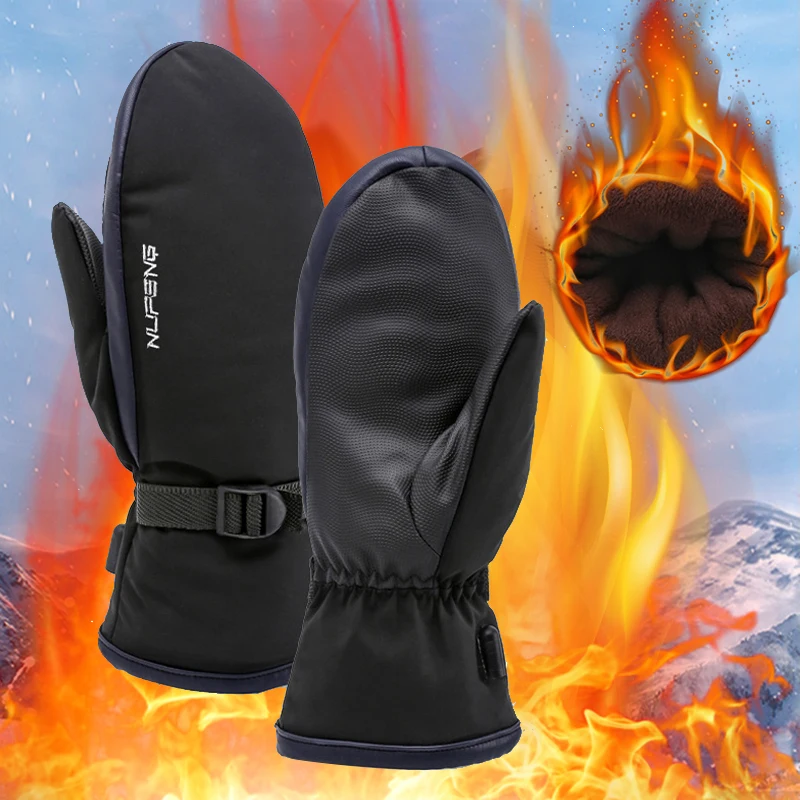 USB Electric Heating Gloves Men Women Winter Ski Glove Outdoor Sports Hand Warmer Bicycle Riding Heated Gloves ciclismo XA255Q