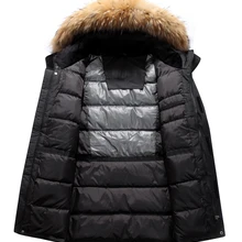 Brand Men's Down Jacket Winter New Style Hooded Design Thicken Windproof Warm Fashion White Duck Down Parker Coats Male