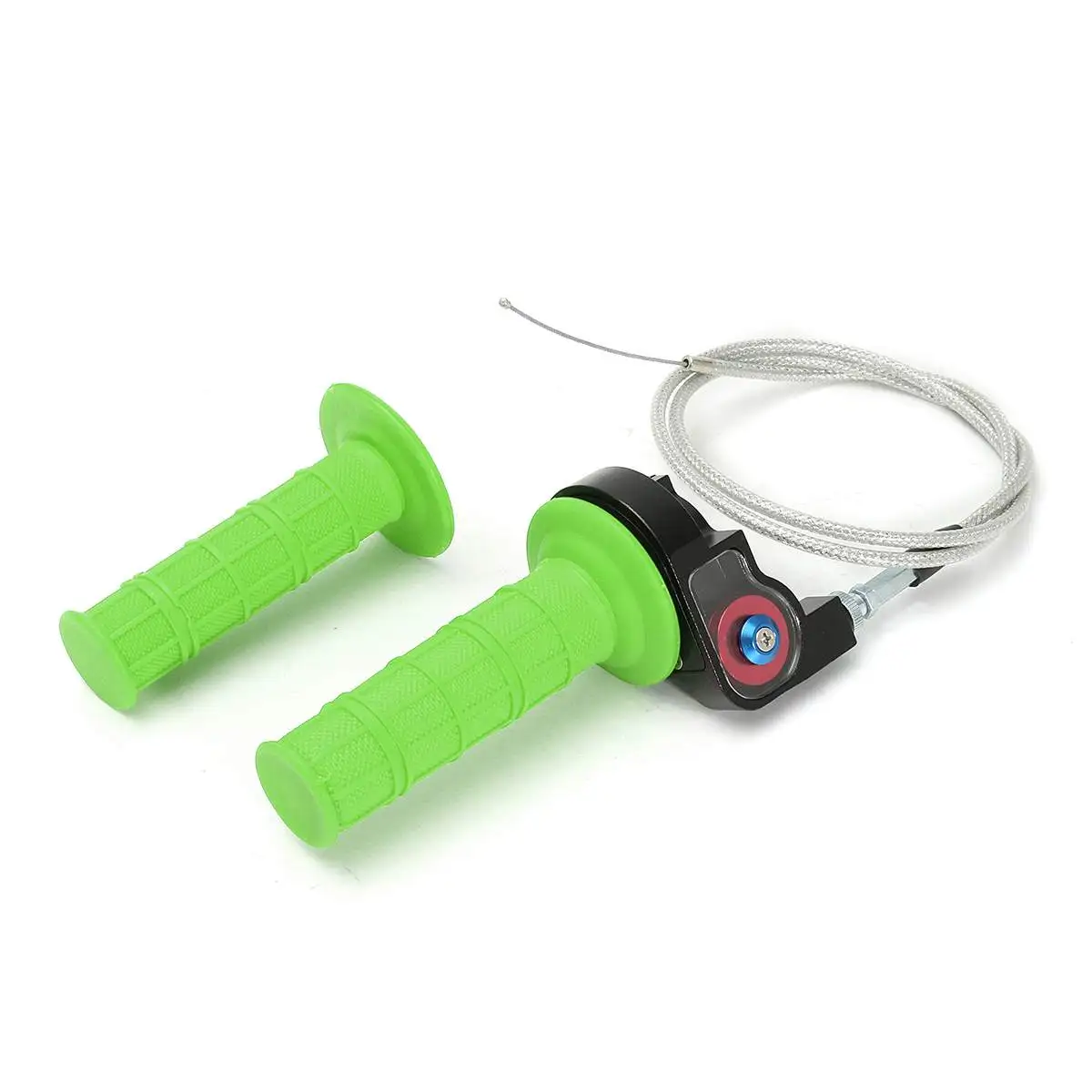 Light Green 2 шт. 22 мм 7/8 дюймовые мотоциклетные корпус дроссельной заслонки грипса на руль изогнутый шнур для ATV для Dirt Pit Bike Quad CG125 150cc 200cc 250cc - Цвет: Light Green
