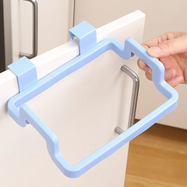 

1Pcs Hang Garbage Bag Holder Cabinet Storage Rack Hanger for Kitchen Drawer Storage Rack Rubbish Trash Rack