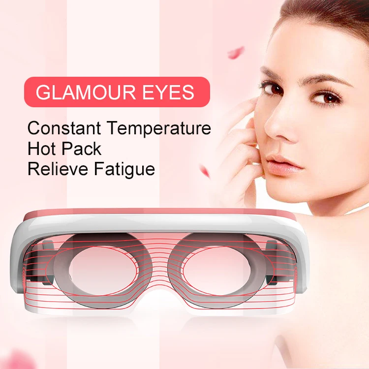 

Electric Vibration Eye Massager 40 LED Color Light Visible Blindfold USB Charge Heating Eyes Care Device