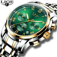 Relojes Hombre 2022 LIGE nowe zegarki mężczyźni luksusowej marki chronografu mężczyzna sporta zegarki wodoodporna stal nierdzewna zegarek kwarcowy mężczyzn
