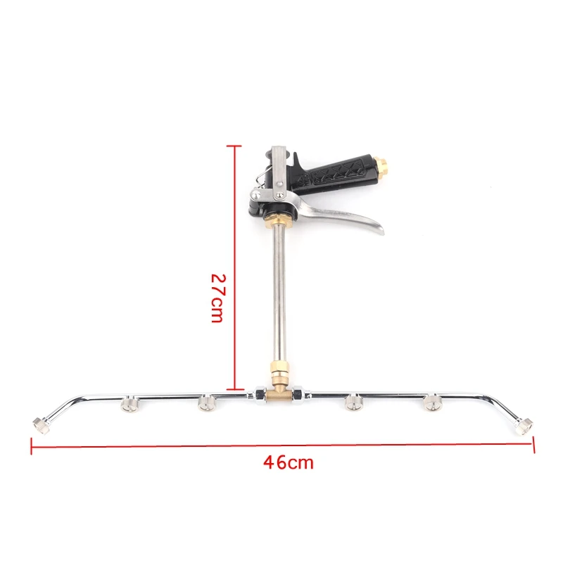 6 Holes Agricultural Stainless Steel Atomizing Nozzle Fruit Tree Spray Gun Pesticide Sprinkler Garden Irrigation Sprayer