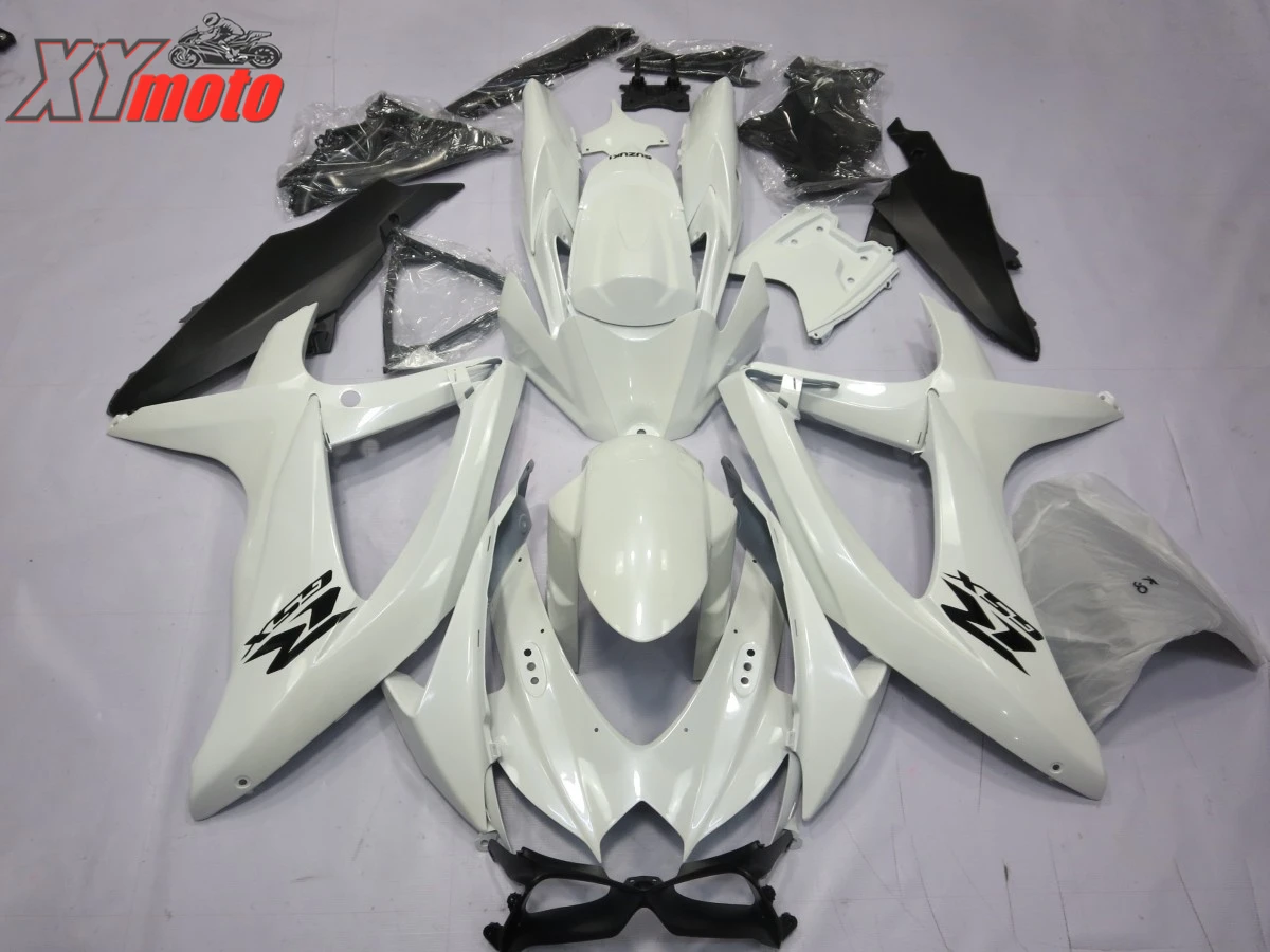 

Motorcycle Fairing Kit For Suzuki GSXR600 GSXR750 K8 K9 08 09 10 Injection ABS Fairings K8 2008-2010 Gloss White Bodyworks
