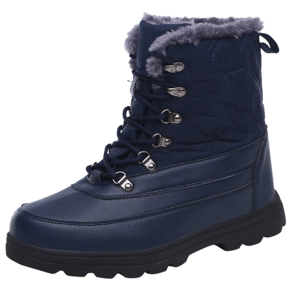 Winter Thick Snow Boots Women's Outdoor Hiking Ankle Boots Lady Warm Fur Short Boot Low Heel Platforms Skiing Shoes Waterproof