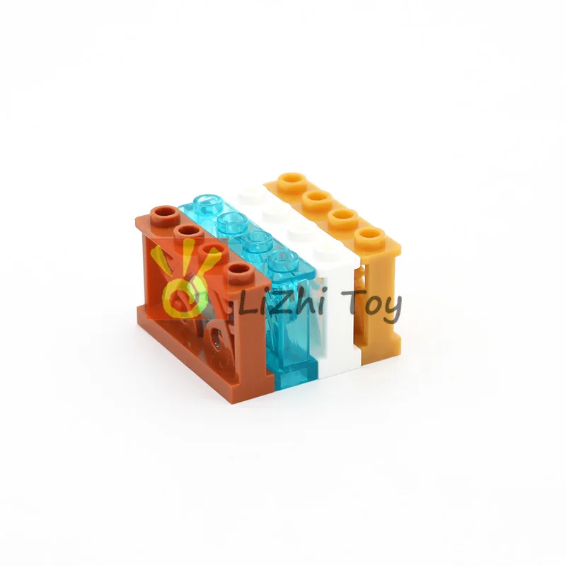 Кубики MOC части 19121 забор 1X4X2 декоративные с 4 шпильками DIY Строительные