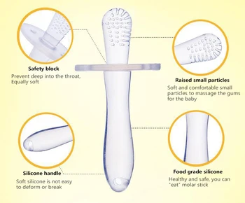 

Silicone Molar Stick Tooth Gel Full Silicone Molar Packed Safe Non Toxic 6-12 Months Infant Baby Toddler Toys New Xmas Gifts