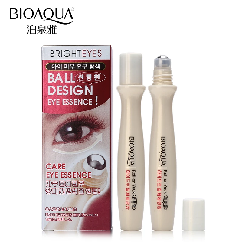 

BIOAQUA Roll-on Eye Essence Anti Wrinkle Remove Dark Circlese Eye Cream Moisturizing Hydrating Whitening Firming 15g Skin Care