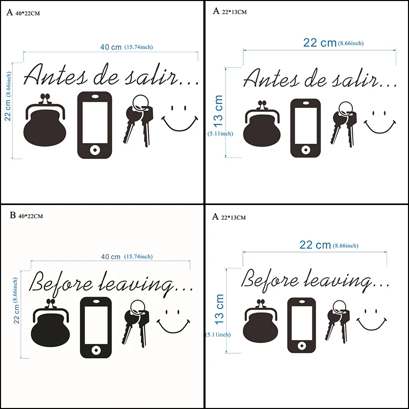 Испанские настенные наклейки с цитатами для гостиной и дверей повседневные