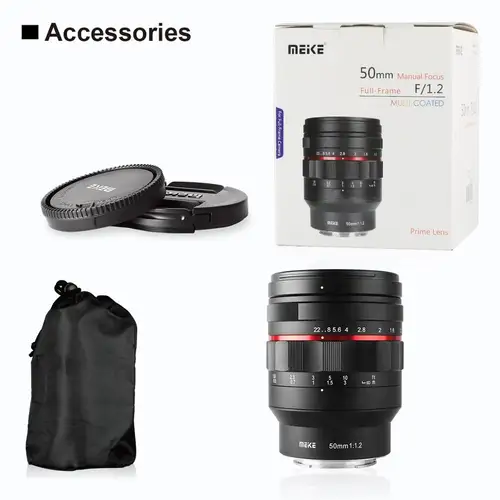 Meike 50mm F1.2 대구경 풀 프레임 수동 초점 렌즈, 소니 E 마운트/니콘 Z 마운트/캐논 EF/ RF /L 마운트 카메라 용 5