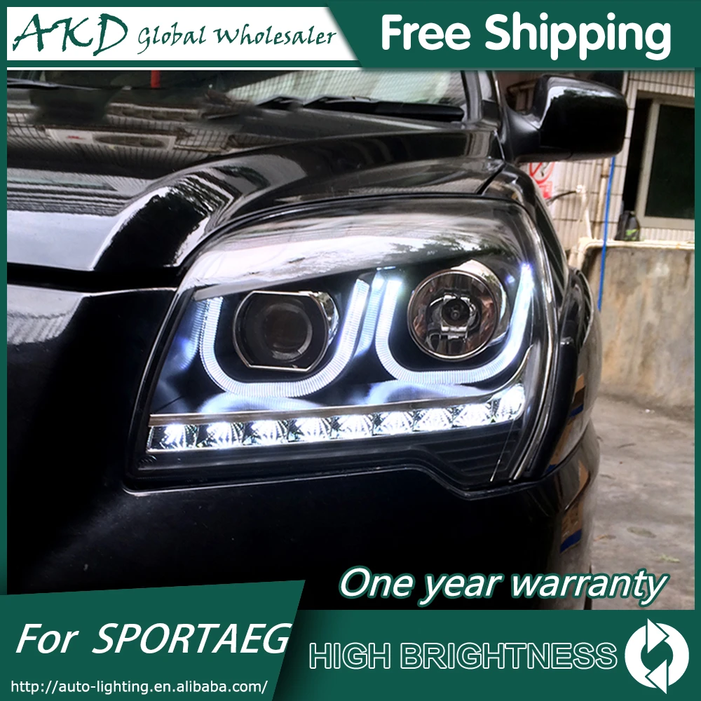 Headlights For KIA Sportage 2007 2013 DRL Daytime Running Lights Head