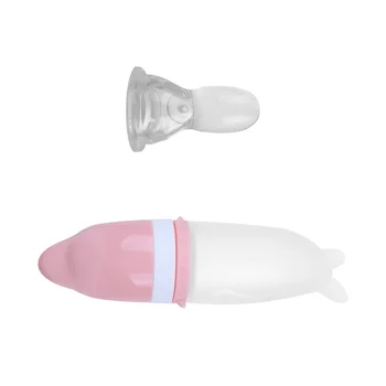 

1 Set Silicone Rice Paste Spoon Bottle Rice Cereal Feeder Silicone Squeeze Feeder Food Dispensing Feeding Spoon with Replacement