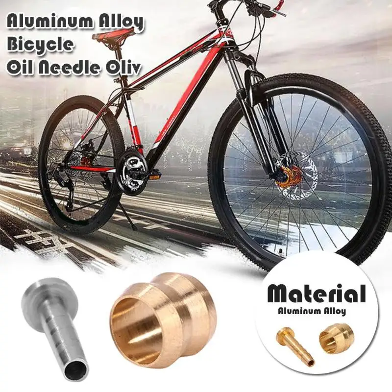 1 Pair Aluminum Alloy Mountain Bike Oil Needle Olive Head Cycling Accessory 2 Colors Cycling Brake Tubing Olive Head Oil Needle