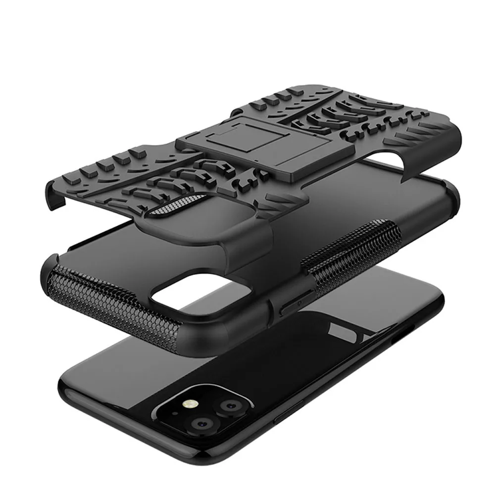 Luxury Armor Shockproof Cases For Iphone 11 Pro Heavy Duty Stand Case Skin Cover For Iphone 11