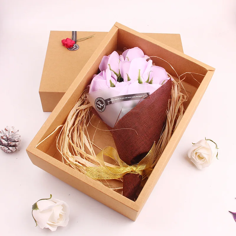 Teacher's Day Gift 7 Flower Soap Flower Small Bouquet Practical Wedding Supplies Birthday Gift Creative Small Gift Wholesale