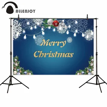 

Allenjoy Snowflake Photophone Bulb Curtain Leaves Colorful Balls Merry Christmas Event Supplies Festival Party Backdrops Cloth